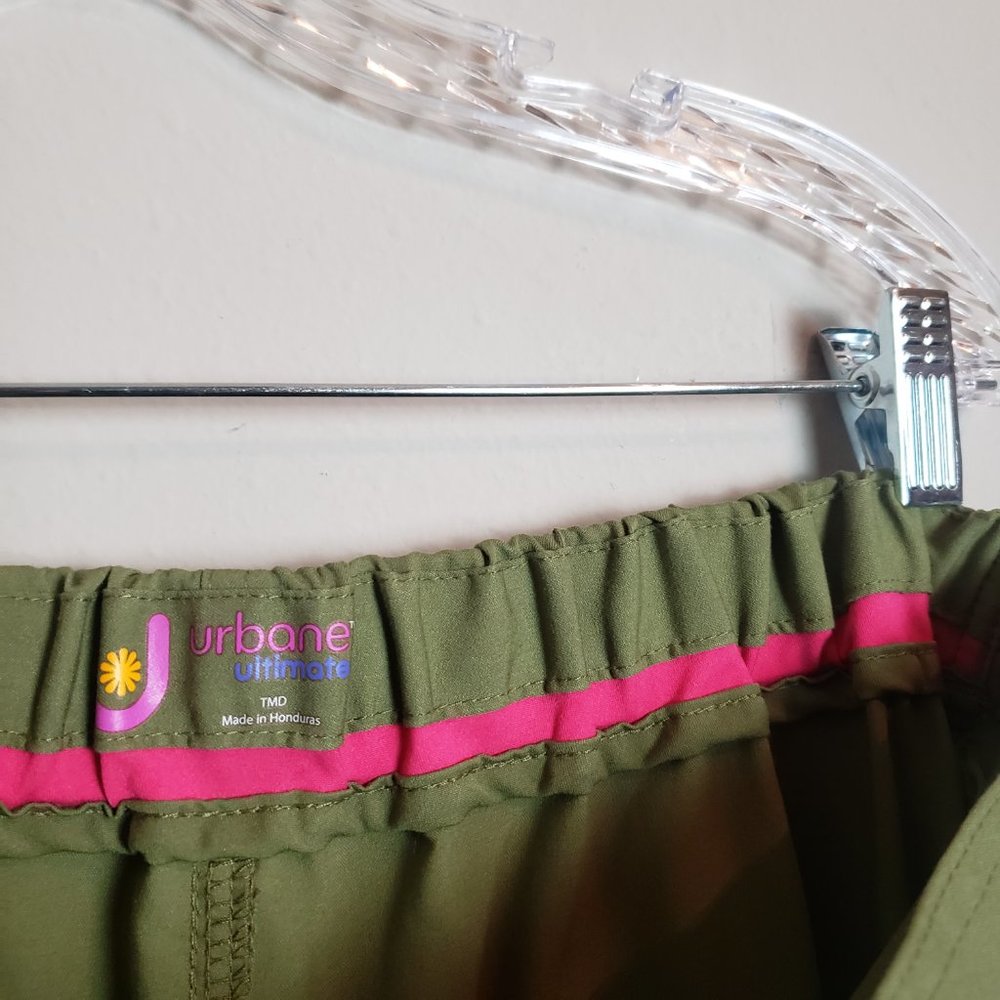 Urbane Ultimate Olive Green Scrub Pant 9300 Medium Tall - Picture 6 of 10